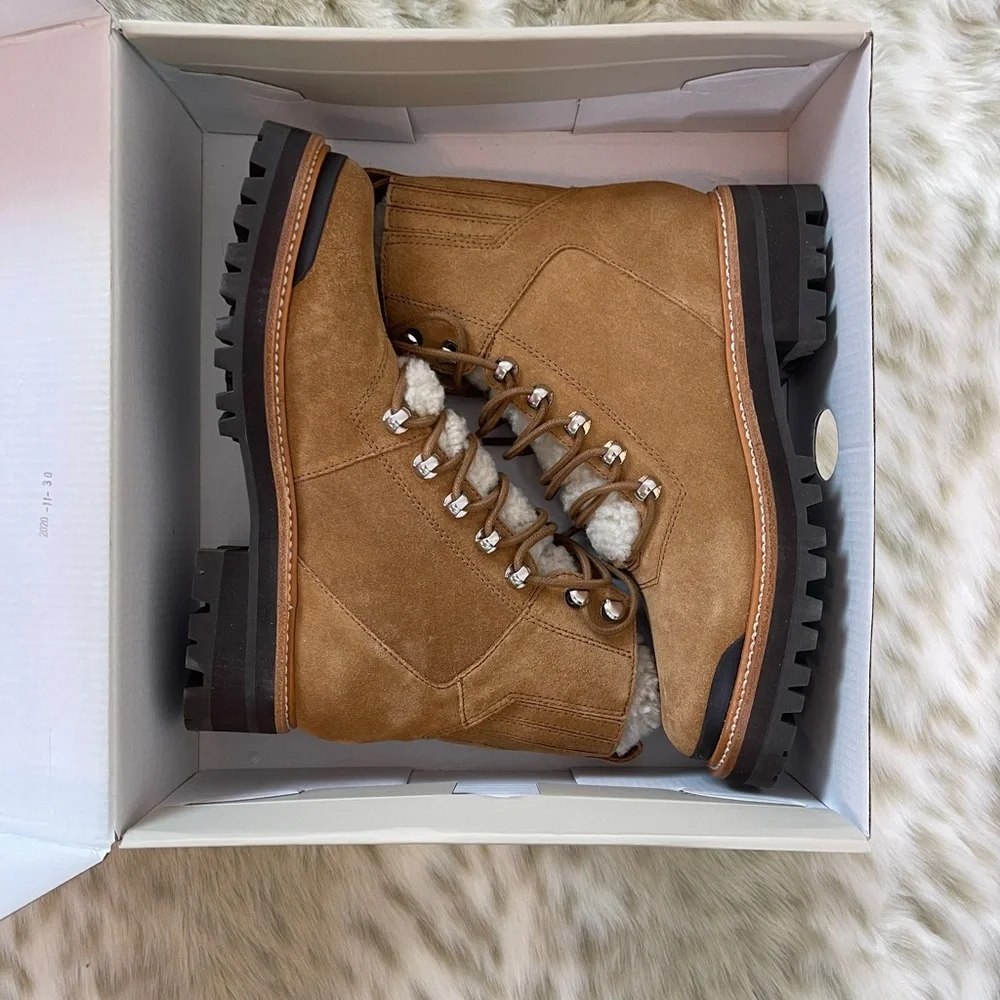 Marc Fisher Izzie Genuine Shearling Lug Sole Boot - Picture 9 of 11